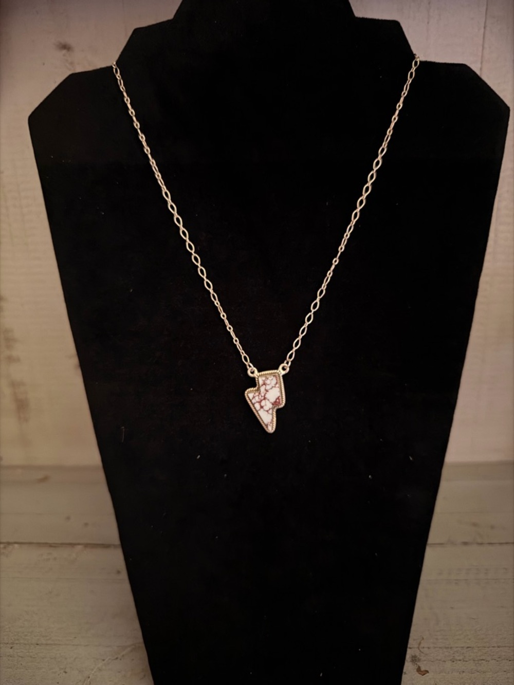 Native Sterling Silver SW Wild Horse Lightning Bolt Necklace Stamped 925